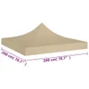 vidaXL Partyzelt-Dach 2x2 m Beige 270 g/m² Produktbild-Vorschau 9