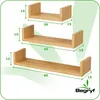 BEGRYF Wandregal 3er Set Bambusoptik 60/45/30 cm, Produktbild-Vorschau 3