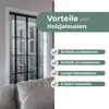 Holz Jalousie 50 mm - Anthrazit - 40 cm x 250 cm - Fenster Produktbild-Vorschau 13