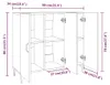 vidaXL Credenza rovere fumé 90x34x80 cm materiale a base di Anteprima dell’immagine prodotto 8