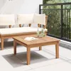 vidaXL Table de jardin marron en teck massif Voir les images du produit 3