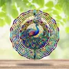 GKA Edelstahl Windspiel Ø 25 cm GK9 Pfau Gartendeko hängend Produktbild-Vorschau 2