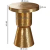 WOHNLING Beistelltisch 43x59x43 cm Aluminium Gold Dekotisch Produktbild-Vorschau 3