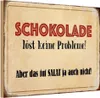 vianmo Holzschild 20x30 cm Schokolade löst keine Probleme Produktbild-Vorschau 1