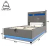Łóżko tapicerowane 90x200 cm z hydraulicznym pojemnikiem, Podgląd zdjęcia produktu 6