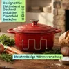 Gusseisen Topf mit Deckel 22cm Rund, Emaillierter Produktbild-Vorschau 3
