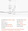 A technical drawing and specifications for a ceiling fan. Anteprima dell’immagine prodotto