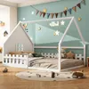 Merax Kinderbett 140x200cm, Hausform Bodenbett, Spaßbett Produktbild-Vorschau 1