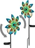 2er Set LED Solarleuchte, Glaskugel, Windrad, bunt Produktbild-Vorschau 5