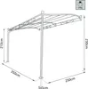 Milani Home - pergola da giardino Pegasus, addossata, 3,5 x Anteprima dell’immagine prodotto 4