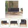 The Living Store 2-tlg. Garten-Lounge-Set mit Dunkelgrauen Produktbild-Vorschau 1