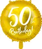 Palloncino in foil con scritta 50th Birthday 45cm oro Anteprima dell’immagine prodotto 1