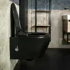 Aloni WC Schwarz Matt Spülrandlos Wand WC mit Taharet Produktbild-Vorschau 4