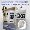 Wandregal Karo Schweberegal aus Holz Natur/Weiß Produktbild-Vorschau 4