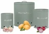 KOOK TIME Aardappel- en uienbus, set van 3, metaal, rond, Productafbeelding-voorbeeld 1
