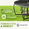Banc de jardin rond noir Ø160 cm acier thermolaqué robuste Voir les images du produit 4