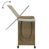 vidaXL Wäschekorb mit Rollen 60x35x60,5 cm Rattan Produktbild-Vorschau 7