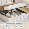 Letto imbottito 140x200 cm con vano contenitore idraulico, Anteprima dell’immagine prodotto 5