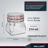 WELLGRO Einmachgläser mit Bügelverschluss eckig 314ml - Produktbild-Vorschau 2