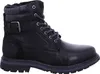 A black leather boot with laces and a buckle. Anteprima dell’immagine prodotto