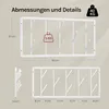 WOLTU Wandgarderobe, mit 8 drehbaren Garderobenhaken, aus Produktbild-Vorschau 3