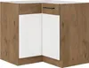 Vigo Eckunterschrank 90x90 Eiche Lancelot Weiß Hochglanz Produktbild-Vorschau 1