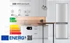 An energy efficiency label for a refrigerator is shown in a kitchen setting. Produktbild-Vorschau