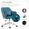 HOMCOM Chaise de bureau velours fauteuil bureau massant Voir les images du produit 3