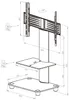 VCM TV Standfuß mit Zwischenboden 32-70 Zoll | VESA max. Produktbild-Vorschau 12