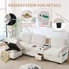 Duża sztruksowa sofa Sweiko z komfortową pianką. Cechy: Podgląd zdjęcia produktu 7