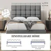 Yaheetech Polsterbett Doppelbett 140 x 200 cm, Bettgestell Produktbild-Vorschau 5