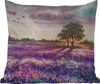 MuchoWow® Outdoor Kissen - Lavendel - Farbe - Vögel - Bäume Produktbild-Vorschau 1