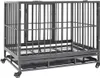 The Living Store Hundekäfig mit Rollen Stahl 92x62x76 cm Produktbild-Vorschau 4