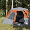 vidaXL Familienzelt 6 Personen Grau Orange Quick Release Produktbild-Vorschau 3