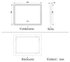 AICA LED Badspiegel 80x60cm mit Uhr Bluetooth Beschlagfrei Produktbild-Vorschau 7
