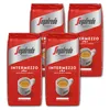 Four bags of Segafredo Intermezzo coffee beans are arranged in a staggered formation against a white background. Produktbild-Vorschau