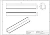 Technical drawing of a drainage channel with dimensions and different views. Produktbild-Vorschau