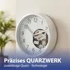 Wanduhr silber Ø15x4cm Aluminium Küchenuhr Dekouhr Uhr Produktbild-Vorschau 6