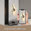 ZMH Wandlampe Innen LED Wandleuchte Schwarz Wand Lampe für Produktbild-Vorschau 5