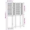 Design 4-tlg. Raumteiler Dunkelbraun Massivholz Paulownia, Produktbild-Vorschau 8