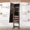 COSTWAY Armoire à bijoux à inclinaison réglable, étagère à Voir les images du produit 5