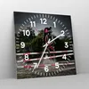 Wanduhr - Quadrat - Glasuhr - Pferd Sport Hindernisse Produktbild-Vorschau 4