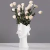 Vase Keramik weiß, Gesicht Kopf Deko Blumenvase Tischvase Produktbild-Vorschau 5