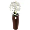 Orchidea artificiale a cascata bouquet bianco in vaso rame Anteprima dell’immagine prodotto 1
