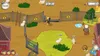 A cartoon-style farm scene with sheep, a farmer, and fences. Produktbild-Vorschau
