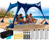 ELONEO Strandzelt Sonnensegel LSF 50+ UV Schutz Windschutz Produktbild-Vorschau 1