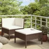 vidaXL 2 tlg. Garten Lounge Set mit Auflagen Poly Rattan Produktbild-Vorschau 2