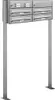 4er V2A Edelstahl Briefkasten Standanlage Freistehend mit Produktbild-Vorschau 1