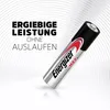 An Energizer Max AAA battery is shown diagonally against a white and gray background with concentric circles. Anteprima dell’immagine prodotto