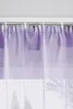 A close-up view of sheer purple curtains hanging from a white curtain rod. Produktbild-Vorschau